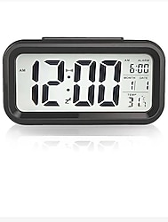 🕒 Plastik Dijital Çalar Saat & Termometre – Siyah (Sıfır Ürün) kodu;175  Modern ve şık tasarımıyla öne çıkan plastik di