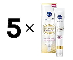 5 ADET x NIVEA Luminous630 Koyu Halka Karşıtı Göz Bakım Kremi 15 ml