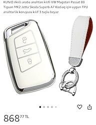 Passat b8 tiguan mk2 jetta Skoda superb a7 kodiaq için anahtarlık