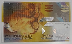 İSVİÇRE 10 FRANK ÇİL