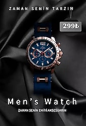 Lüks Tarz Chronograph Erkek Saat – Mavi Kadran, Kaliteli Kasa, Sport Premium Tasarım