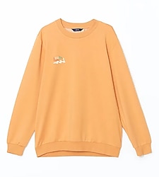 LCW ECO Turuncu Bisiklet Yaka Uzun Kollu Baskılı Erkek Sweatshirt