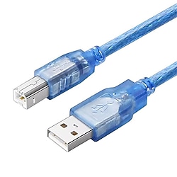 Fully G-534D Şeffaf Mavi Usb 2.0 Yazıcı Kablosu,1,5m