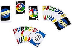 Mattel Games DOS Kart Oyunu İkinci Baskı UNO +7 Yıllık Aile Masa Oyunu (Mattel HNN01)