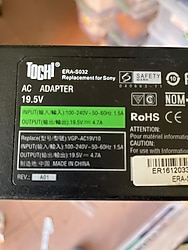 SONY Vaio Adaptör VGP-AC19V10 ADAptör Muadil POWER KABLO HARİÇ