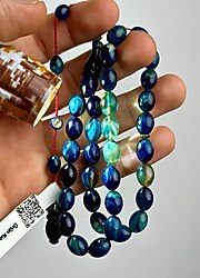 Tacir imzalı sıkma kehribar tesbih