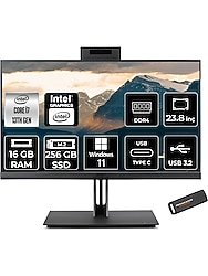 Acer Veriton 4000 Intel Core I7 13700 16GB 256GB SSD 23.8" Fhd W11H All In One Bilgisayar