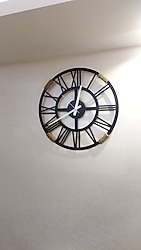 Ahşap Duvar Saati Egzotik Şık Tasarım (Gümüş Akrep Yelkovan Saniye) Jüt Ipli Dekore