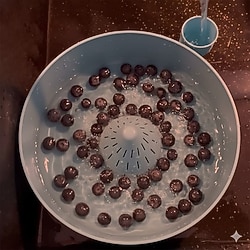 Süzgeçli Otomatik 3D Baskılı Meyve ve Sebze Yıkama Kasesi - Otomatik Meyve, Zeytin Yıkama Kabı