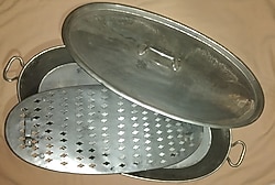 Bakır Balık buğulama tepsisi 55x27 cm