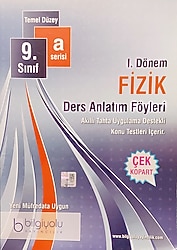 BİLGİYOLU, 9. SINIF FİZİK 1.DÖNEM DERS ANLATIM FÖYLERİ (a serisi - Temel Düzey)