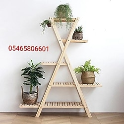 ahşap çiçeklik 100x70 cm