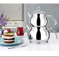 orta boy çelik çaydanlık