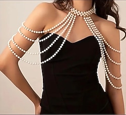 Beyaz Boncuklu Gövde Zinciri