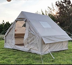 CampFit tourus 6 kişilik 4 mevsim lüks şişme çadır 420d Oxford kumaş- 300x210x200