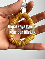 Doğal Damla Kehribar Yetişkin Bileklik (Ü.K: 1354)