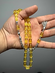 Faseta Kesim Kaya Damla Kehribar Tesbih