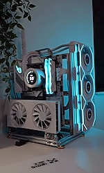 Özel Tasarım Açık Kasa - Sıvı Soğutmalı, LED Destekli Gaming PC