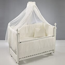 Anne Yanı Ahşap Sallanır Beşik 60x120 cm