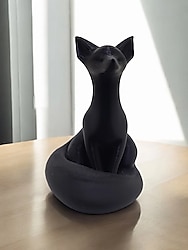 🛍️ MODERN 3D BASKI MİNİMALİST TİLKİ FİGÜRÜ! 🛍️