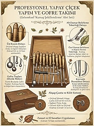 Antika Yapay Çiçek Yapım ve Gofre Takımı