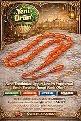 Kehribar Görünümlü Özel Tasarım Epoksi Tesbih