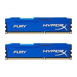 Kingston HyperX Fury Blue 8GB (2x4GB) DDR3 1600MHz CL10 240-Pin DIMM Ram - HX316C10FK2/8