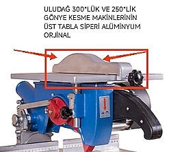 Uludağ gönye kesme makinelerinin üst tabla siperi ALÜMİNYUM