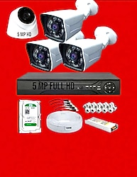 yücelbey26 4 LI SET 5 MP GECE GÖRÜŞLÜ RENKLİ WERM LED HD CEPTE IZLEME