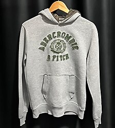 2000’lerin Efsane Markasından Temiz Vintage Parça! Abercrombie & Fitch gri kapşonlu sweat.