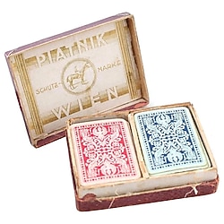 Vintage PİATNİK WİEN Marka, Özel Kutusunda 2 Deste Oyun Kağıtları