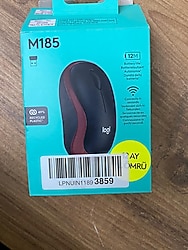 Logitech M185 USB Alıcılı Kompakt Kablosuz Mouse - Kırmızı