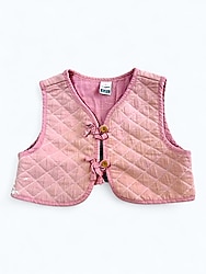 Kız Çocuk Pembe Kapitone Yelek (2-3 yaş)