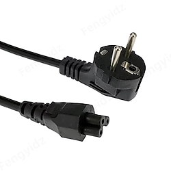 YONCA IEC 60320 C5 (Yonca girişli) Güç Kablosu (HP Dell Toshiba Sony ASUS Lenovo Samsung Notebook Adaptör Kablosu)