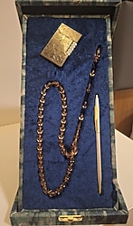 Zar Kehribar Tesbih Dupont Çakmak ve Kalem Seti