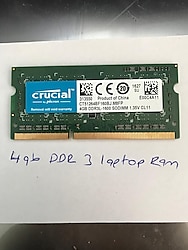 CRUCIAL DDR3 4GB 1600 LAPTOP RAM