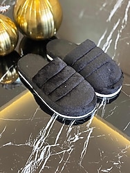 Çakır Kürklü Günlük Kadın Ev Terliği