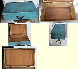 Ahşap bavul nostaljik antika tarz 43 yıllık detayları okuyunuz