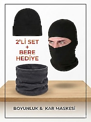Kışın Vazgeçilmezi: 3’lü Koruma Paketi (Kar Maskesi + Boyunluk + Bere Hediye!)