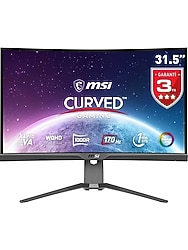 MSI 31.5" MAG 325CQRF QD 2560x1440 (WQHD) CURVE VA 170HZ 1MS Gaming Monitör