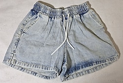 Kadın Kot Şort İpli