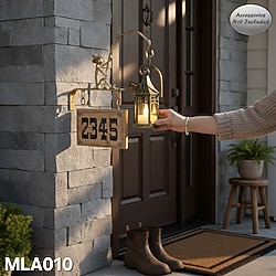 Balıkçı Adam Metal Duvar Askısı - Fener Askılığı - Rustik El Yapımı Dış Mekan Dekoru - Mla010