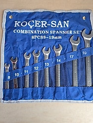 Kombine anahtar takımı 8 parça 8-19