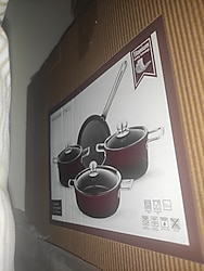 Madame Coco Titanium Professional Tencere Seti 7 Parça - Bordo