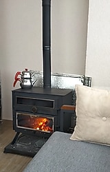 nurgaz şömineli soba (odun yakıt)