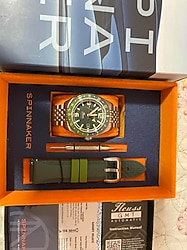 Spınnaker fluess gmt dalgıç 150 m dalış su geçirmez efsane Japon saat