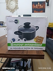 24cm derin seramik tencere cam kapaklı