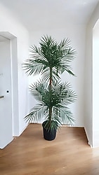 SIFIR ÜRÜN-SAKSIDA YAPAY PALMİYE AĞACI -BOY 125CM