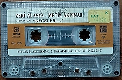 ZEKİ ALASYA & METİN AKPINAR - GECELER 1, 1987 (KASET)