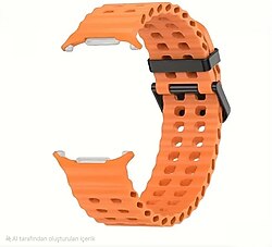 samsung galaxy watch ultra turuncu silikon kordon
